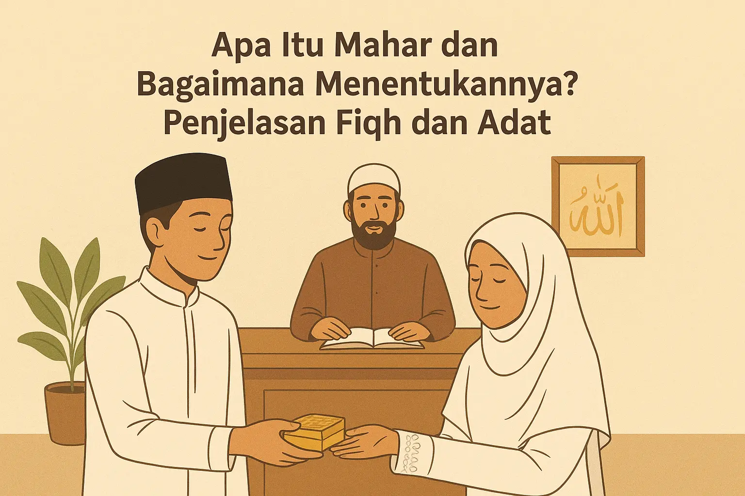 Ilustrasi mahar pernikahan dalam tradisi Islam dan adat Indonesia
